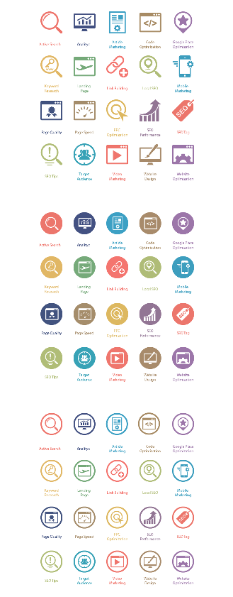 PPT模板制作,SEO PPT素材,SEO图标素材