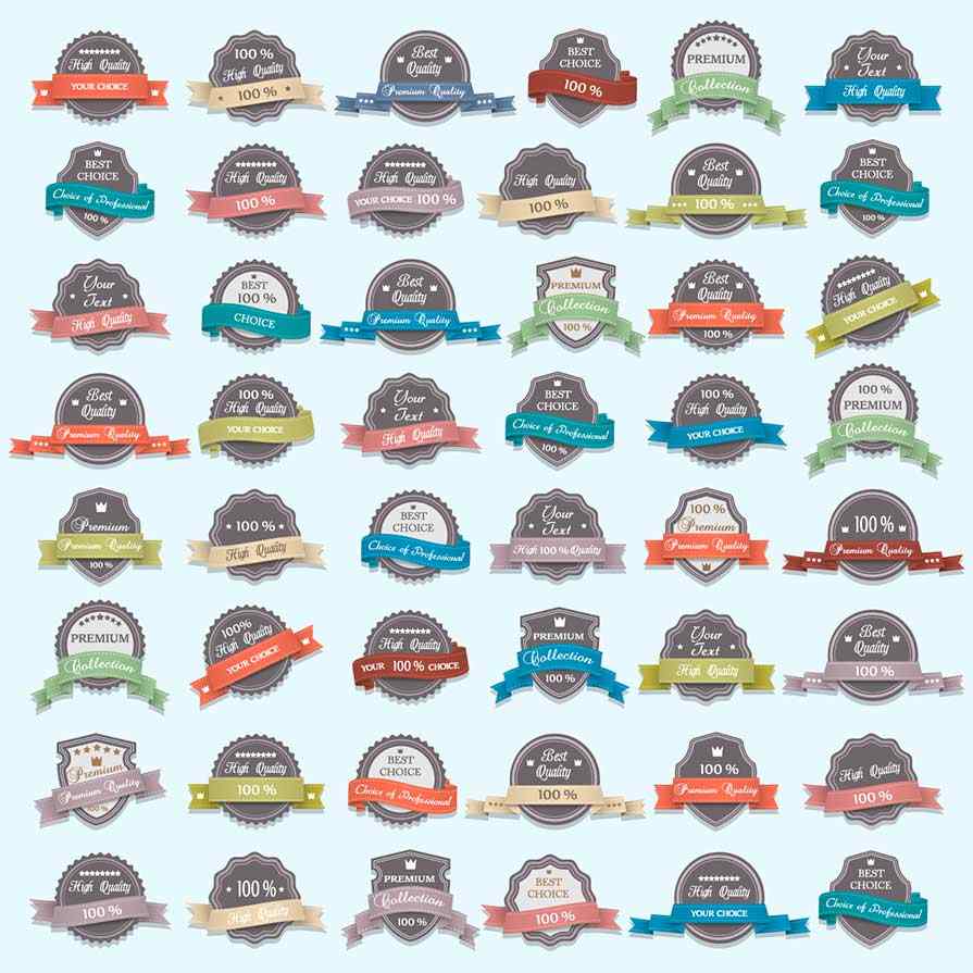 PPT制作素材,PPT图片,PPT素材下载,复古标签