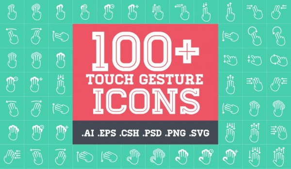 PPT手势，手势操作图标，多点触控，移动设备手势