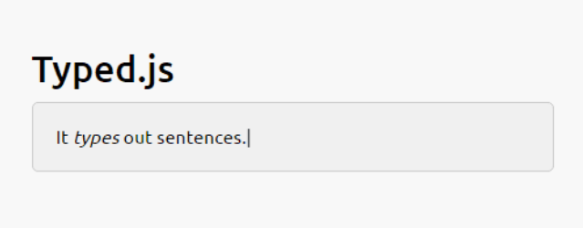 文本打字显示插件Typed.js