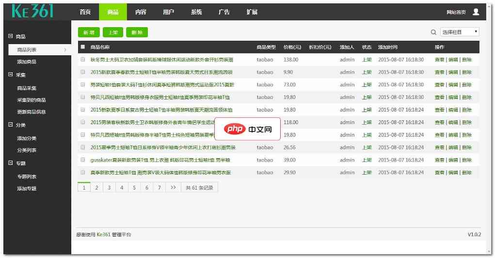 Ke361开源淘宝客系统